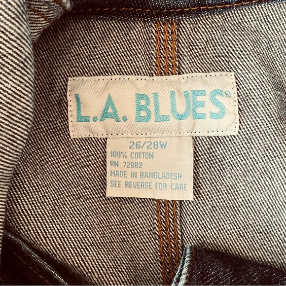 Denim Medium Wash Long Line Hooded Chore Jacket Coat Size 26/28 W - Picture 12 of 16